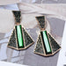 Jewelry WholesaleWholesale Geometric Metal Inlaid Glass Crystal Shiny Pendant JDC-ES-QLan012 Earrings 千岚 %variant_option1% %variant_option2% %variant_option3%  Factory Price JoyasDeChina Joyas De China