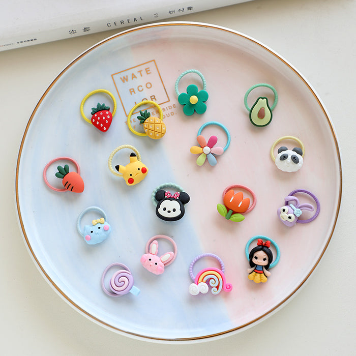 Jewelry WholesaleWholesale PVC Box Set Resin Cartoon Kids Hair Rope MOQ≥5 JDC-HS-Shij002 Hair Scrunchies 世景 %variant_option1% %variant_option2% %variant_option3%  Factory Price JoyasDeChina Joyas De China