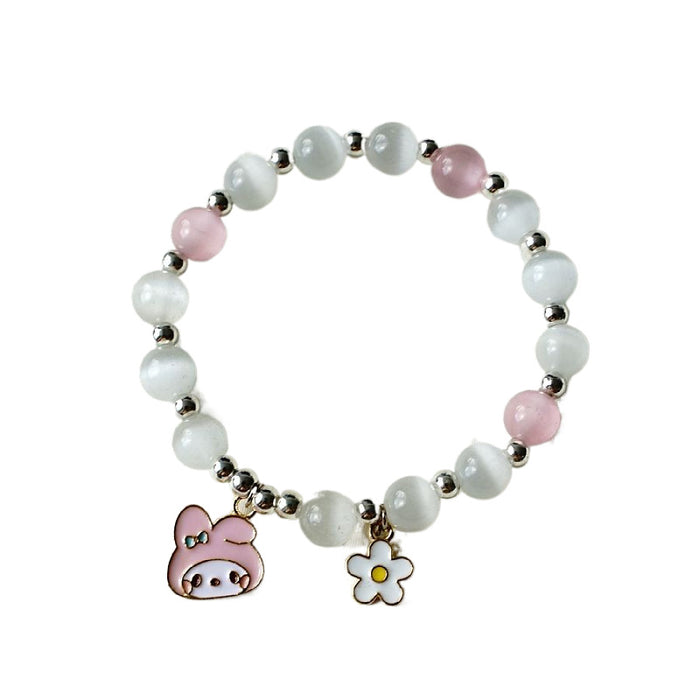 Wholesale Bracelet Alloy Cute Puppy Double Layer Crystal Beaded MOQ≥2 (S) JDC-BT-YXiang004