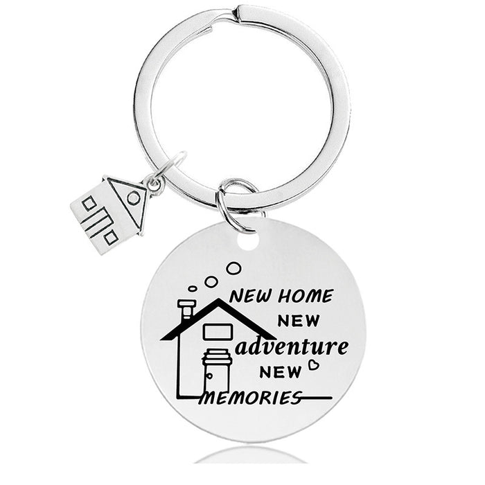 Jewelry WholesaleWholesale houses housewarming new home house lettered metal keychains JDC-KC-GangGu029 Keychains 钢古 %variant_option1% %variant_option2% %variant_option3%  Factory Price JoyasDeChina Joyas De China