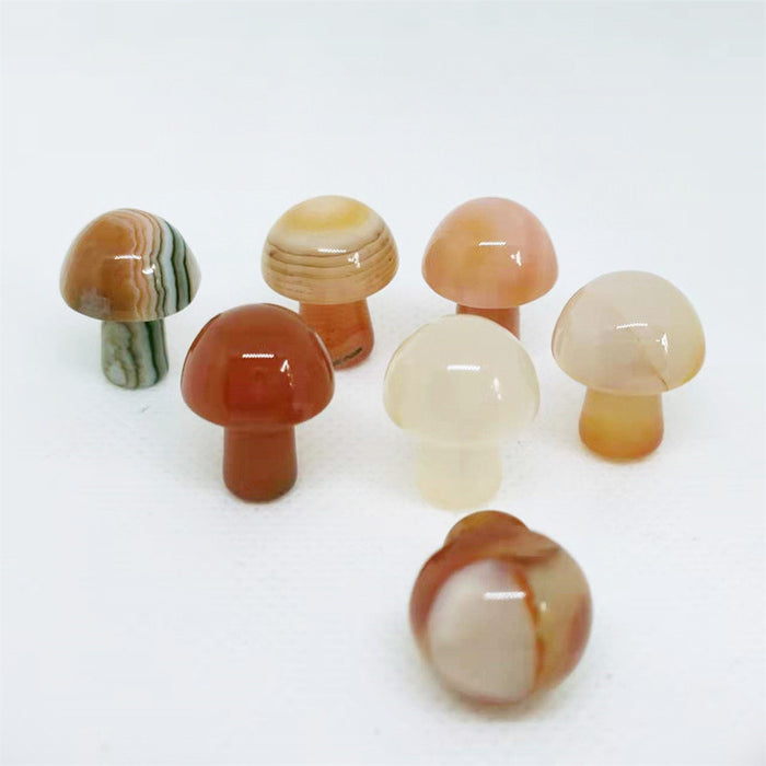 Wholesale Pendant Natural Crystal Onyx Mushroom 2cm Mini JDC-PT-YingHai004