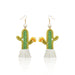 Jewelry WholesaleWholesale Boho Tassel Cactus Cotton Thread Copper Earrings JDC-ES-GSJM089 Earrings 杰米 %variant_option1% %variant_option2% %variant_option3%  Factory Price JoyasDeChina Joyas De China