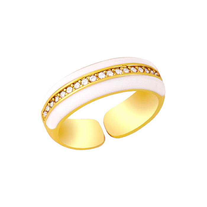 Wholesale ins opening niche design diamond ring for women JDC-RS-AS422