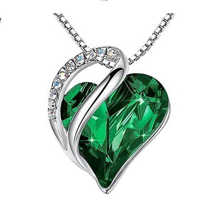 Wholesale Heart Shaped Geometric Birthstone Necklace JDC-NE-KaiS001