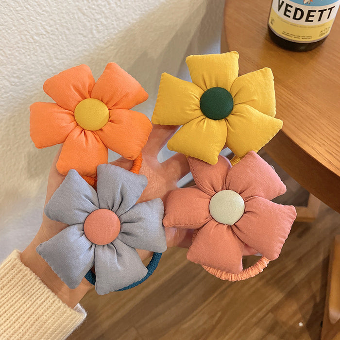 Wholesale Children Flower Cloth Hair Scrunchies JDC-HS-XiY014