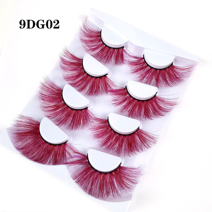 Wholesale Christmas 3D Color Thick Exaggerated False Eyelashes MOQ≥3 JDC-EY-ZXin005