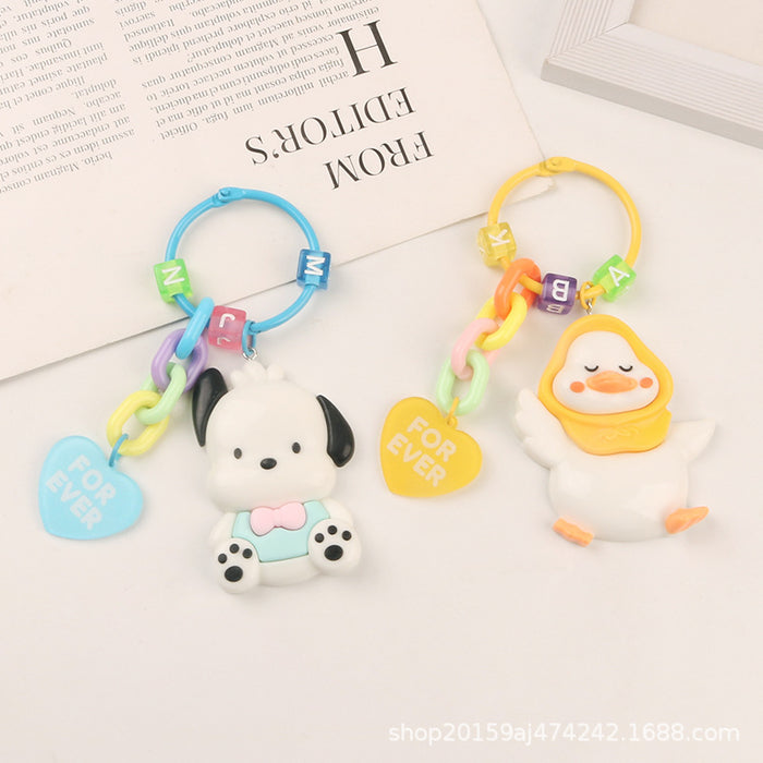 Wholesale Keychain Resin Cute Dog Pendant MOQ≥2 JDC-KC-YiHan028