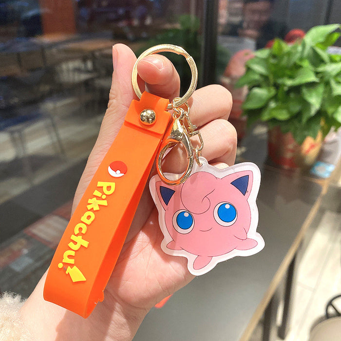 Wholesale keychain PVC soft glue cute cartoon three-dimensional doll schoolbag pendant MOQ≥2 JDC-KC-LeZ022