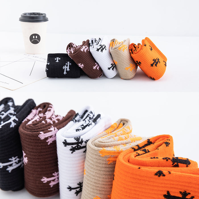 Wholesale Cross Simple Style Trend Casual Sports Cotton Socks Stockings (F) JDC-SK-jiayuan001