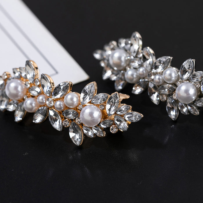 Wholesale Hair Clips Alloy Rhinestone Super Flash Clip Duck Bill MOQ≥2 JDC-HC-Jingjie008