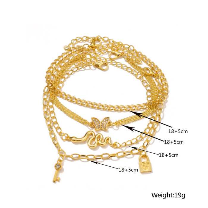 Jewelry WholesaleWholesale retro personalized butterfly Anklets  JDC-AS-YeB011 Anklet 烨贝 %variant_option1% %variant_option2% %variant_option3%  Factory Price JoyasDeChina Joyas De China