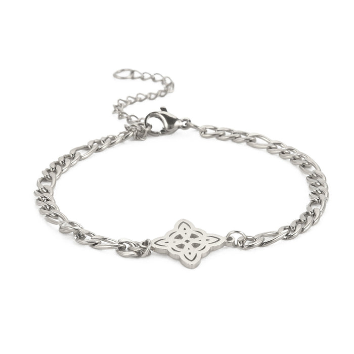 Wholesale Bracelet Stainless Steel Concentric Pattern Double Holes JDC-BT-QiJu008