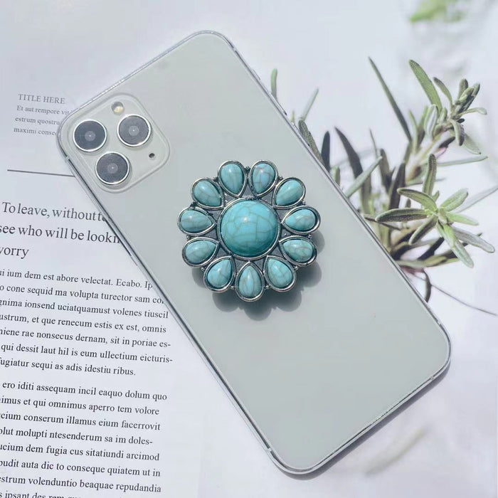 Wholesale Grips Mobile Phone Holder Turquoise Cactus Phone Holder Folding MOQ≥2 JDC-PS-Weijiu003