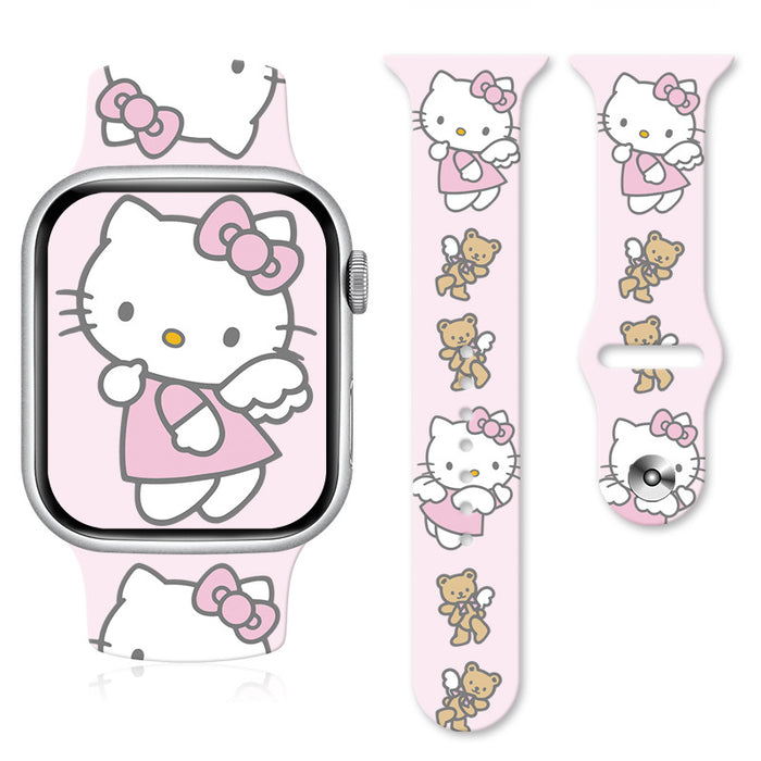 Wholesale Cartoon Silicone Strap Suitable for Apple Watch Strap (S) JDC-WD-NuoQi007