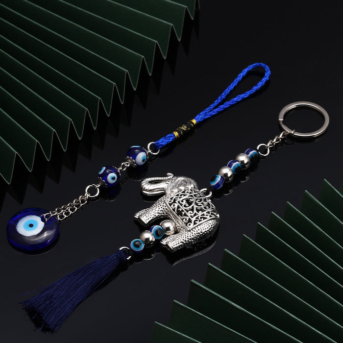 Jewelry WholesaleWholesale Elephant Blue Eye Tree of Life Demon Eye Keychain JDC-KC-baiding003 Keychains 佰定 %variant_option1% %variant_option2% %variant_option3%  Factory Price JoyasDeChina Joyas De China