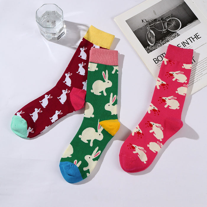 Wholesale Socks Cotton Creative Cute Rabbit Socks MOQ≥5 JDC-SK-XinH018