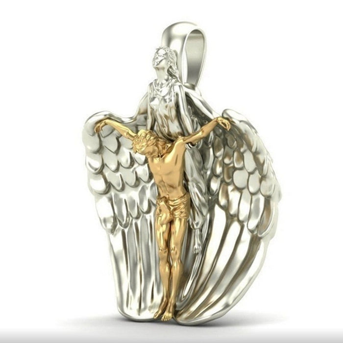 Wholesale Holy Redemption Angel Jesus Necklace JDC-NE-XunO060