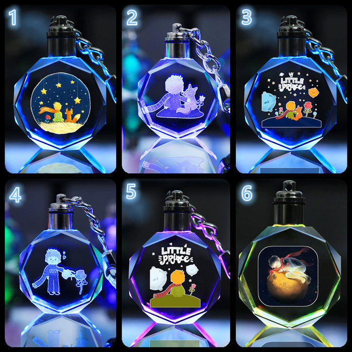 Wholesale Keychains Crystal LED Anime Peripherals Colorful Glow MOQ≥2 JDC-KC-LuoQ003