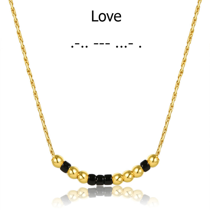 Wholesale Personalized Morse Code Necklace Couples Wild JDC-NE-yunchuan003