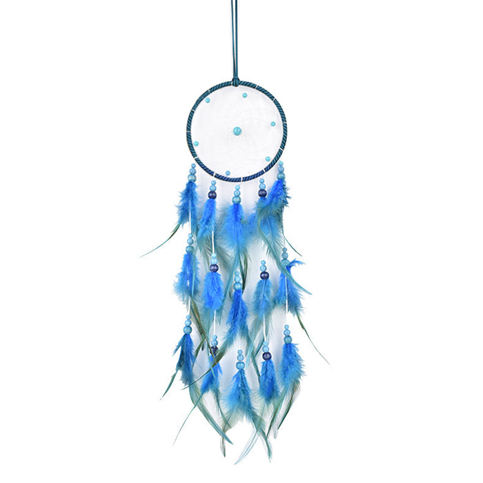 Jewelry WholesaleWholesale wind chimes purple feather weaving dream catcher network MOQ≥2 JDC-DC-JunX009 Dreamcatcher 俊贤 %variant_option1% %variant_option2% %variant_option3%  Factory Price JoyasDeChina Joyas De China