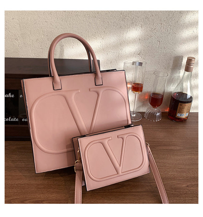 Wholesale Shoulder Bag PU Simple Handbag Diagonal Bag Set (F) JDC-SD-Taiyun008