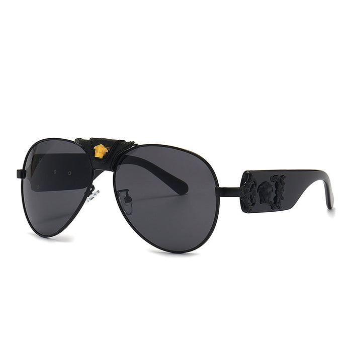 Wholesale AC Metal Leather Buckle Sunglasses JDC-SG-YinB012