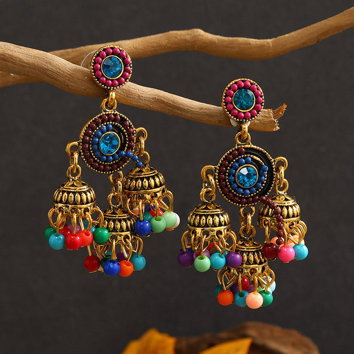 Wholesale Earrings Alloy Bohemian Bells Court MOQ≥2 JDC-ES-KaiQ041