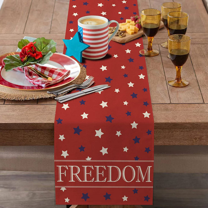 Wholesale 4th of July Independence Day Linen Dinner Table Coaster MOQ≥2 JDC-TC-OuH002