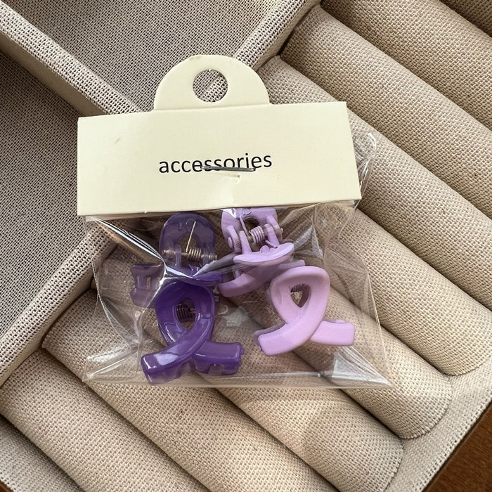 Wholesale Hair Clips Plastic Four Pack Color Scrub Cross Clips JDC-HC-HX003