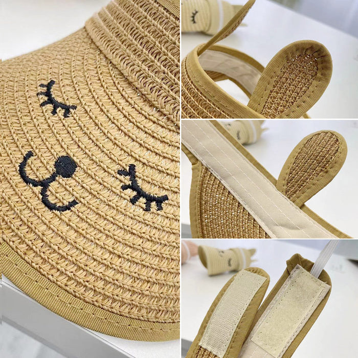 Jewelry WholesaleWholesale children's paper fiber sun hat empty top straw hat JDC-FH-ShuaiR003 Fashionhat 帅睿 %variant_option1% %variant_option2% %variant_option3%  Factory Price JoyasDeChina Joyas De China