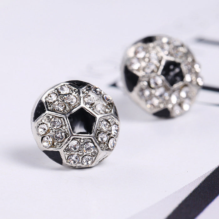 Jewelry WholesaleWholesale Diamond Ball Competitive Competition Sports Basketball Stud Earrings JDC-ES-LY010 Earrings 乐钰 %variant_option1% %variant_option2% %variant_option3%  Factory Price JoyasDeChina Joyas De China