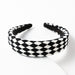 Jewelry WholesaleWholesale wild wide-brimmed fabric checkerboard face wash headband JDC-HD-hemin017 Headband 和鸣 %variant_option1% %variant_option2% %variant_option3%  Factory Price JoyasDeChina Joyas De China