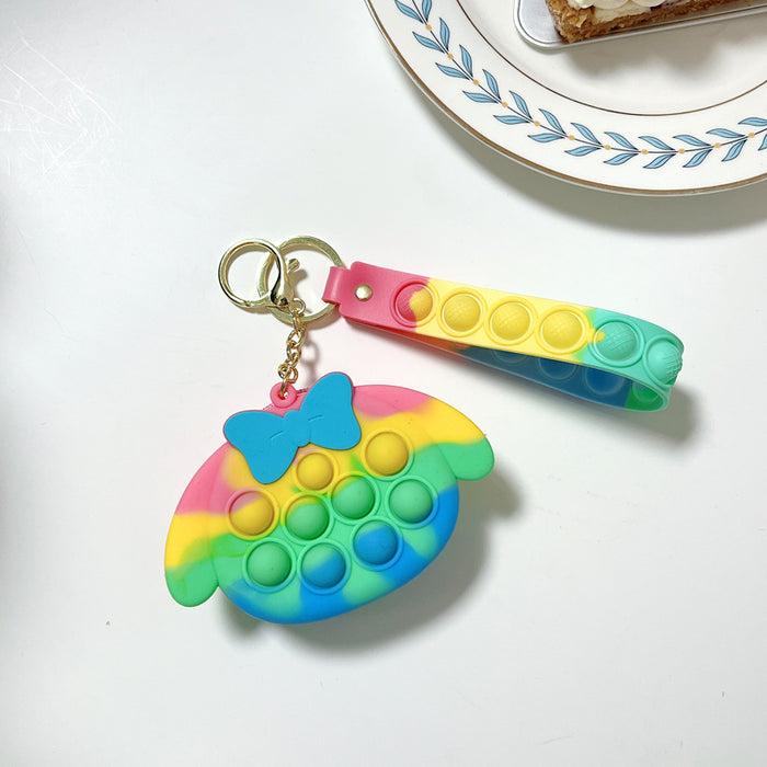 Jewelry WholesaleWholesale Mini Bow Key Chain bubble wristband fingertip toys JDC-FT-XuYe013 fidgets toy 旭业 %variant_option1% %variant_option2% %variant_option3%  Factory Price JoyasDeChina Joyas De China