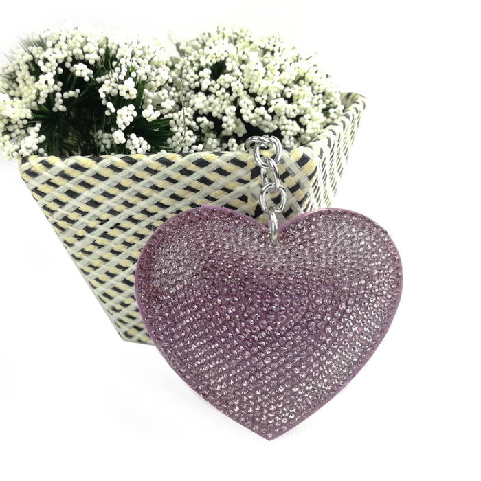 Llavero de aleación de corazón de diamante al por mayor JDC-KC-Huisen001