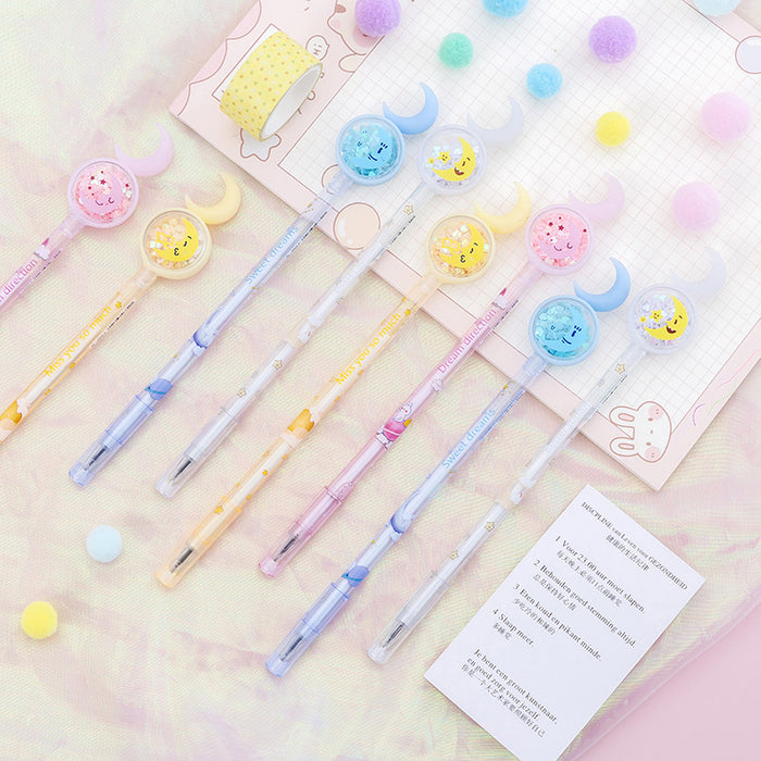 Wholesale Ballpoint Pen Plastic Moon Sequin JDC-BP-XuF004