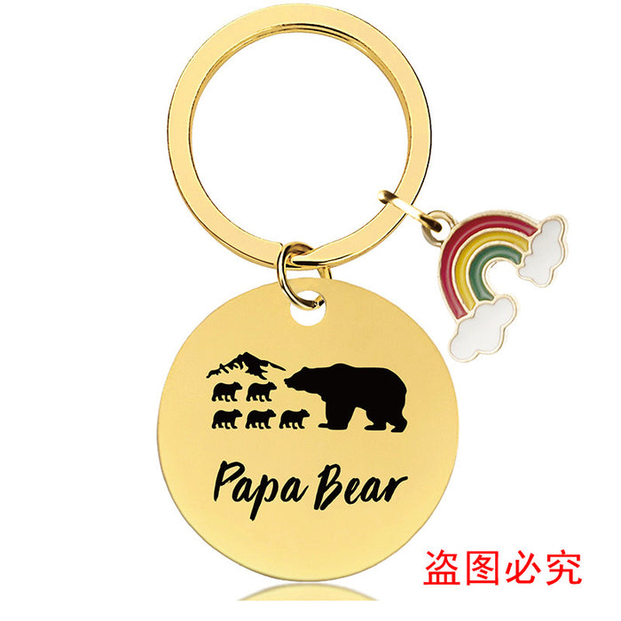 Jewelry WholesaleWholesale Father's Day gift gold metal keychain JDC-KC-GangGu037 Keychains 钢古 %variant_option1% %variant_option2% %variant_option3%  Factory Price JoyasDeChina Joyas De China