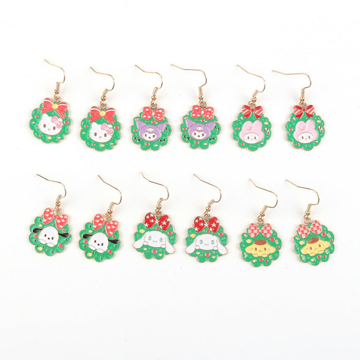 Wholesale Christmas Alloy Earrings JDC-ES-FuYu001