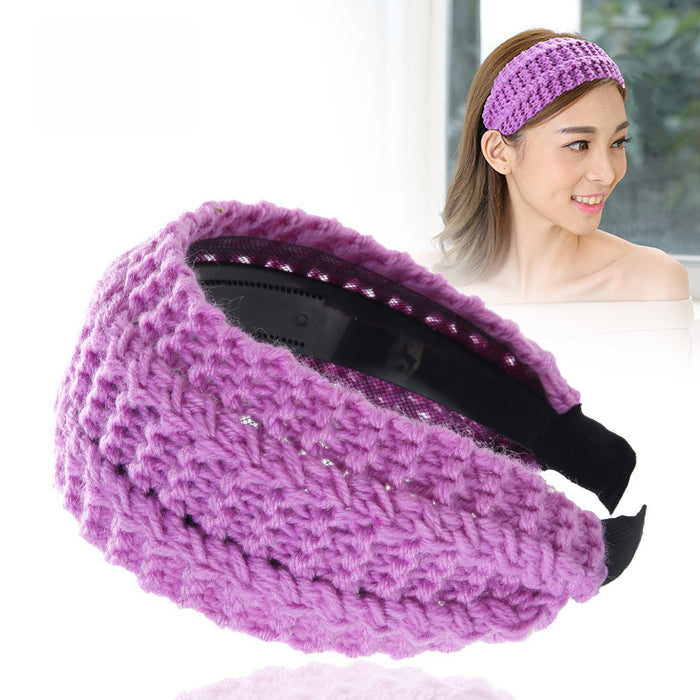 Jewelry WholesaleWholesale wide-brimmed knitted woolen hair band JDC-HD-Chunj003 Headband 纯界 %variant_option1% %variant_option2% %variant_option3%  Factory Price JoyasDeChina Joyas De China