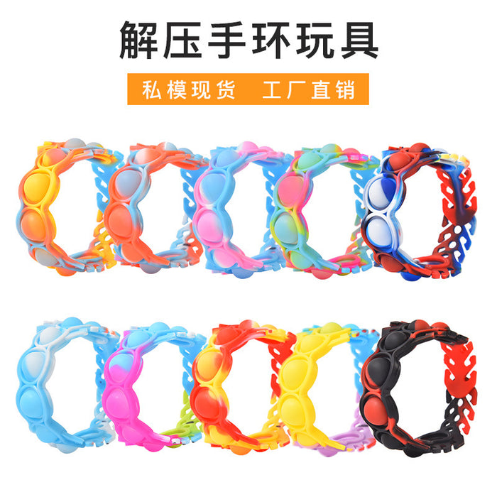 Jewelry WholesaleWholesale blue silicone multifunctional bracelet JDC-FT-Bais006 fidgets toy 百思 %variant_option1% %variant_option2% %variant_option3%  Factory Price JoyasDeChina Joyas De China