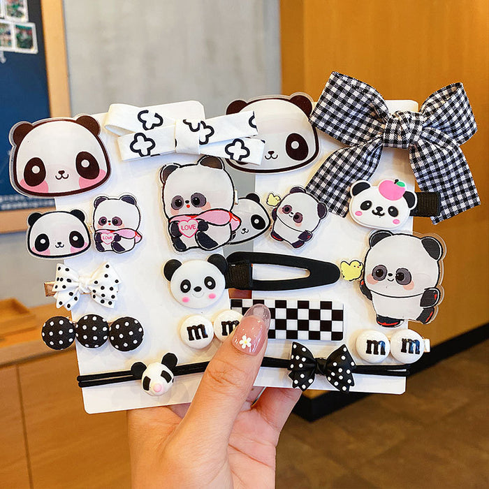 Jewelry WholesaleWholesale cartoon panda children's hair clip JDC-HC-DingS002 Hair Clips 鼎硕 %variant_option1% %variant_option2% %variant_option3%  Factory Price JoyasDeChina Joyas De China