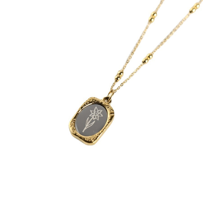 Jewelry WholesaleWholesale Magic Mirror Rose Stainless Steel Necklace JDC-NE-Jif048 Necklaces 集沣 %variant_option1% %variant_option2% %variant_option3%  Factory Price JoyasDeChina Joyas De China