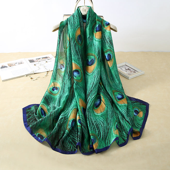 Wholesale Silk Scarf Yourou Yarn Travel Sunscreen Shawl MOQ≥2 JDC-SS-SiYa002