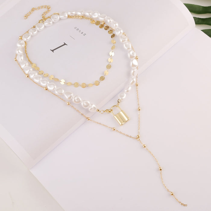 Jewelry WholesaleWholesale Pearl Alloy Pendant Clavicle Necklace JDC-NE-GSJY012 Necklaces 嘉溢 %variant_option1% %variant_option2% %variant_option3%  Factory Price JoyasDeChina Joyas De China