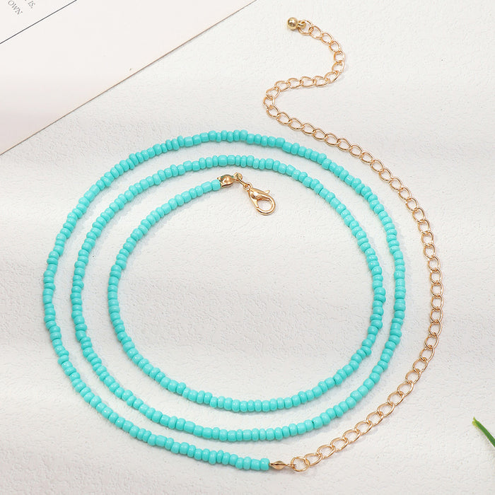 Wholesale Bohemian Colored Rice Beads Glass Waist Chain JDC-BJ-NZ002