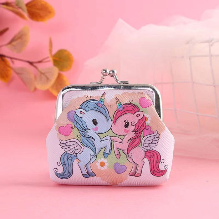 Wholesale Wallet PU Cute Unicorn Children's Iron Buckle Coin Purse MOQ≥3 JDC-WT-Hongqiong003