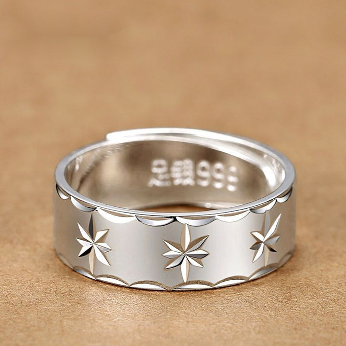 Wholesale Rings Silver Plated Men's Adjustable MOQ≥2 JDC-RS-HengJ002