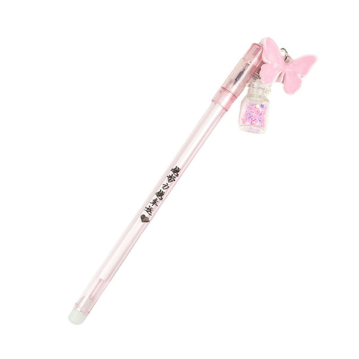 Wholesale Ballpoint Pen Plastic Butterfly Wishing Bottle Pendant Gel Pen JDC-BP-WangL005