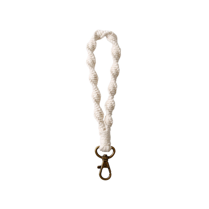 Wholesale Metal Hand Braided Wrist Keychain DIY Accessories  MOQ≥2 JDC-KC-JM032