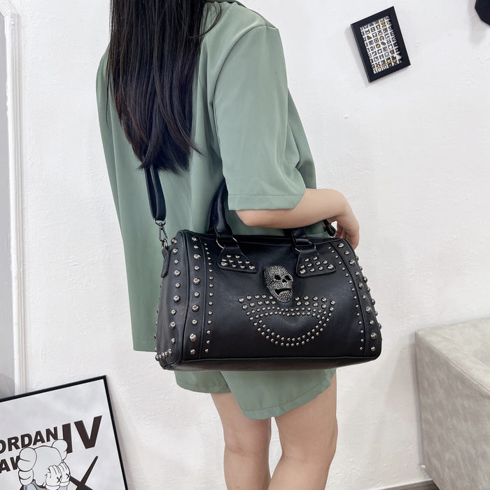 Wholesale Shoulder Bag PU Rivets Large Capacity Portable Diagonal Span MOQ≥3 JDC-SD-Shangj001