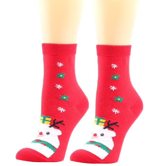 Wholesale Socks Polyester Christmas Santa Claus Elk MOQ≥3 JDC-SK-XQ020